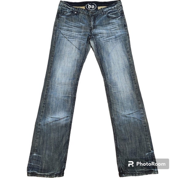 DO Denim Denim - DO Denim Acid Wash Low Rise Straight Leg 31 Waist